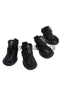 Ботинки SH009 черного цвета с замком - Обувь для собак Dogs Fashion